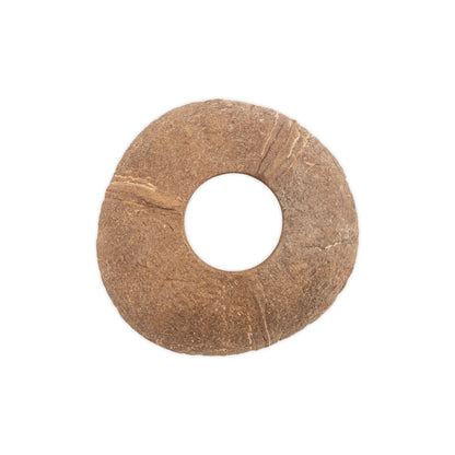 coconut shell disk with center hole