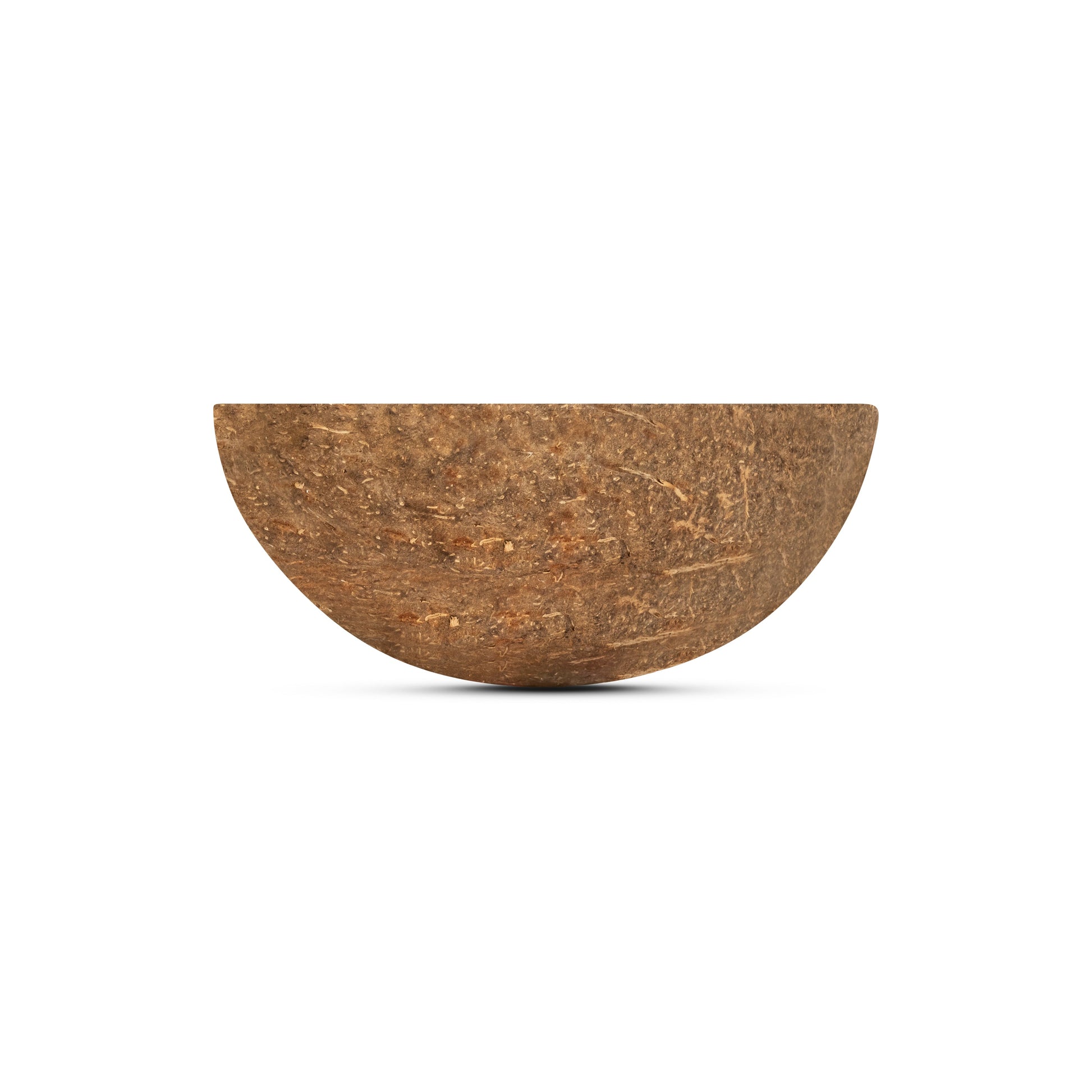 front of large coconut shell