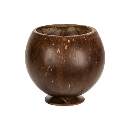 coconut drinking cup polished with base