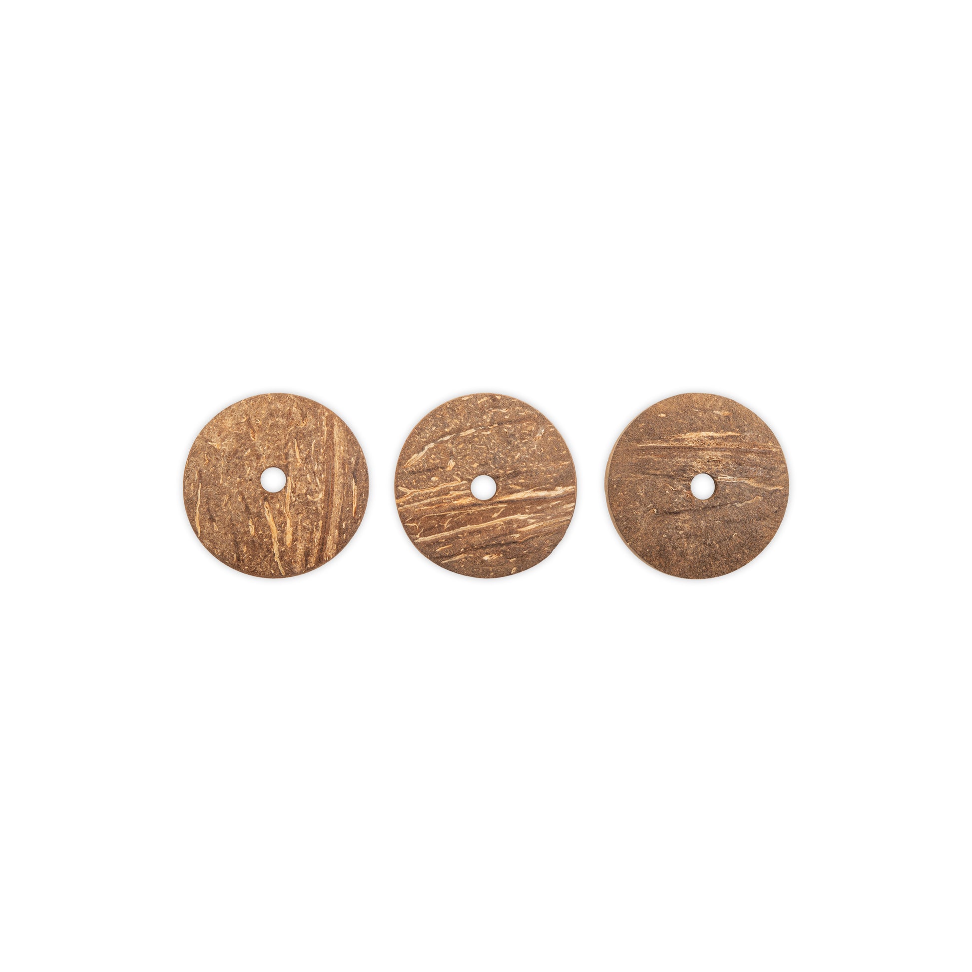 small coconut shell disks button